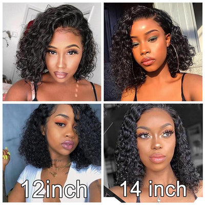 Curly Bob Wigs 13x6 Lace Front Wigs 180% Density