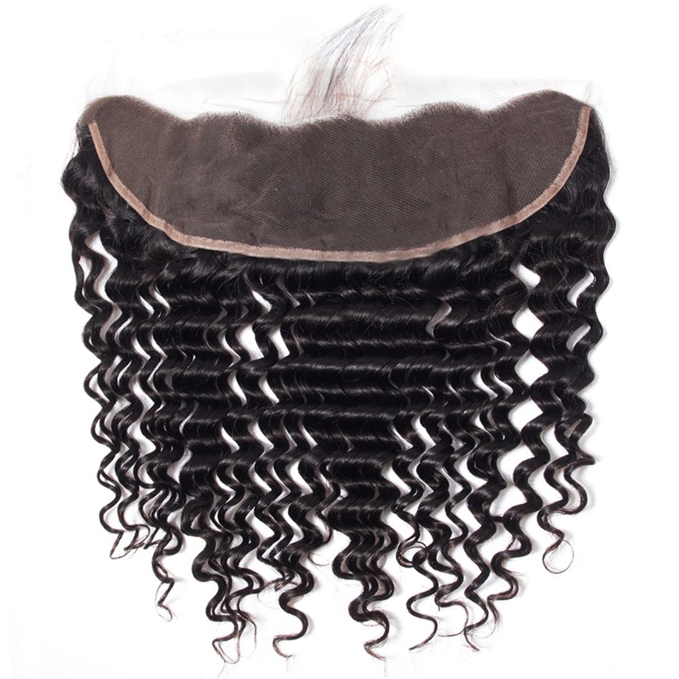 Deep Wave Hair 3 Bundles with 13×4 HD Lace Frontal for Full Head