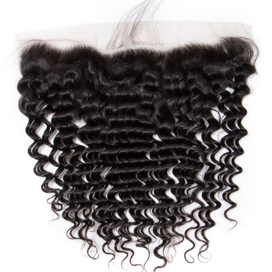 Deep Wave Hair 3 Bundles with 13×4 HD Lace Frontal for Full Head