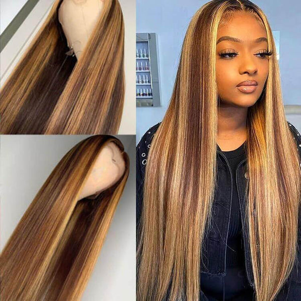 Highlights Straight HD 13*4 13*6 Lace Frontal Human Hair Wigs