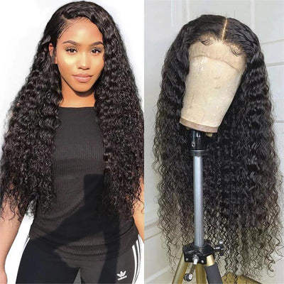 360 Lace Frontal Wig Kinky Curly Human Hair Wigs Pre Plucked Transparent Wigs