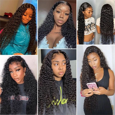 360 Lace Frontal Wig Kinky Curly Human Hair Wigs Pre Plucked Transparent Wigs