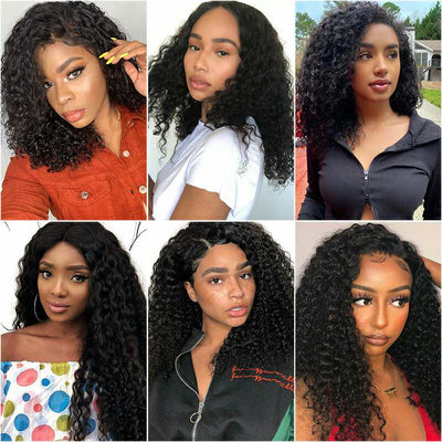 12A Grade Afro Kinky Curly U Part Wigs U Shape Side Part Brazilian Human Hair Wigs Natural Black Color