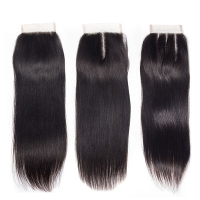 4*4 5*5 6*6 Lace Closure Brazilian Straight Virgin Human Hair