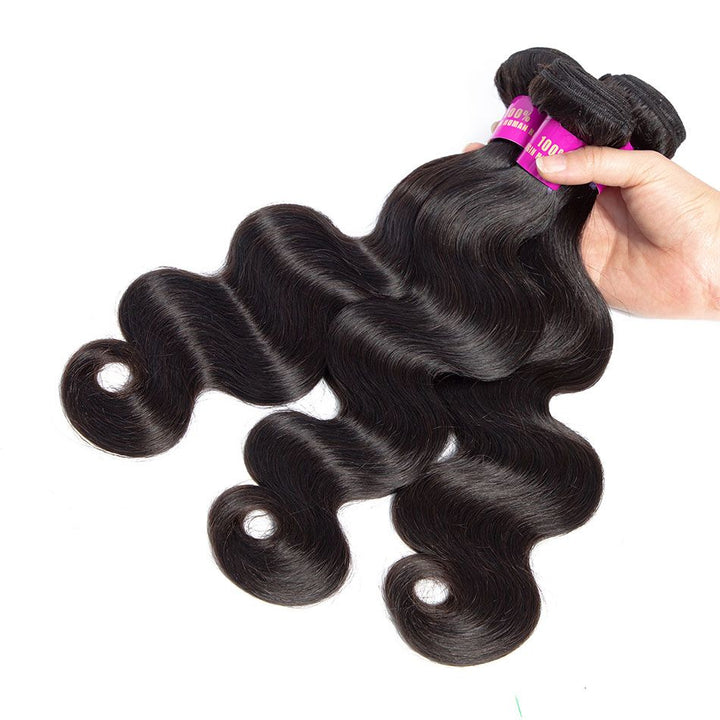 12A Grade Body Wave Human Hair Natural Color 3 Bundles Virgin Hair