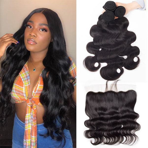 12A 3 Bundles With 13*4 Frontal Body Hair