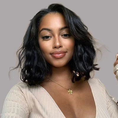 12A Grade Body Wave Bob Wigs 10inch 13x6 Human Hair