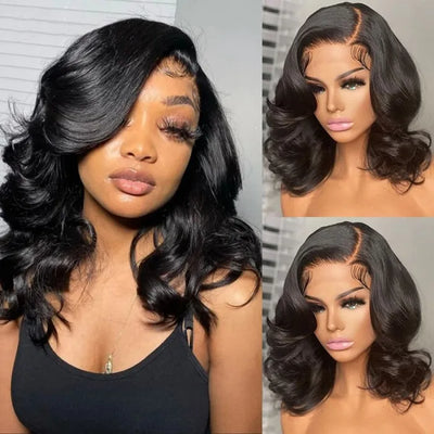 12A Grade Body Wave Bob Wigs 10inch 13x6 Human Hair