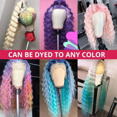 13x4 Undetectable Lace Frontal 613 Blonde Deep Wave Human Hair Wigs