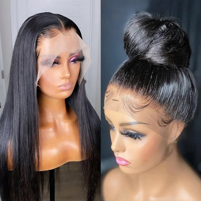 360 HD Lace Frontal Wig Virgin Bone Straight Human Hair Wigs