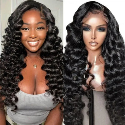 Loose Deep Wave 13x4 Lace Front Deep Parting High Quality Wigs Pre Plucked with Baby Hair