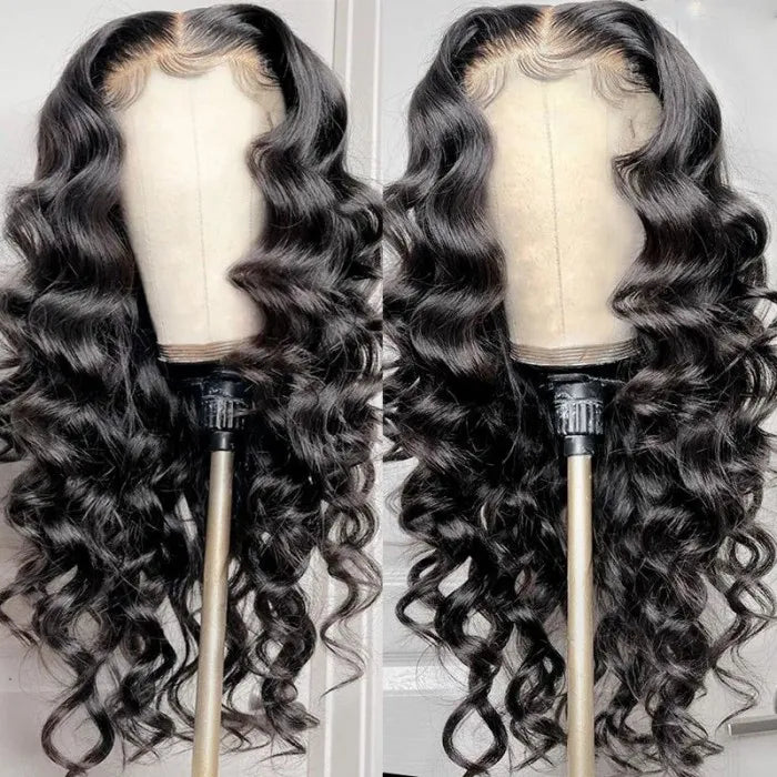Loose Deep Wave 13x4 Lace Front Deep Parting High Quality Wigs Pre Plucked with Baby Hair