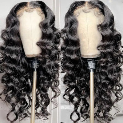 Loose Deep Wave 13x4 Lace Front Deep Parting High Quality Wigs Pre Plucked with Baby Hair