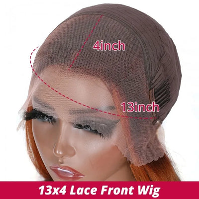 Mix Color Straight 13x4 Lace Front Human Hair Wig for Women 150% Density