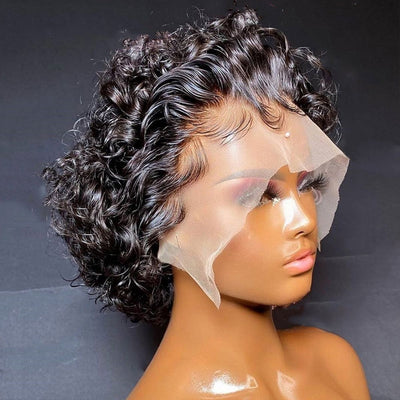 Water Short Bob Wig Bouncy Glueless 13*4 Lace Front Wigs